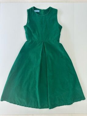 Mondays Child Vintage Girls Green Corduroy Maxi Dress Size 5